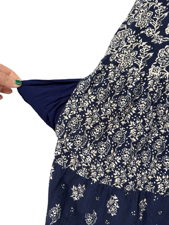 Anthropologie Maeve Carlita Navy Long Full Sleeve Tassel Festival  Dress Medium - Picture 11 of 17